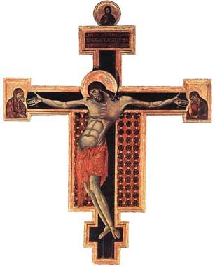 Cimabue Crocifisso ligneo particolare chiesa di San Domenico Arezzo