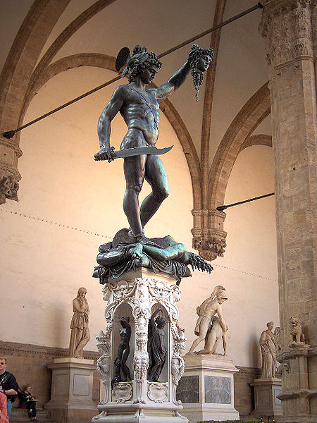 Loggia della Signoria Perseus brandishing the head of Medusa
