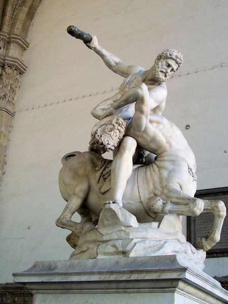 Loggia della Signoria Ercole e il Centauro di Giambologna