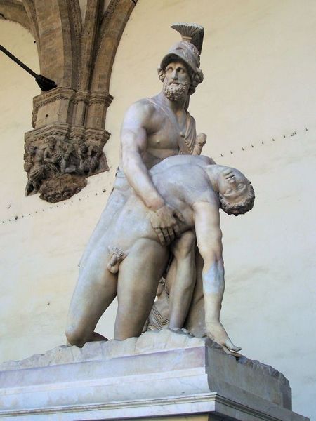 Loggia della Signoria Menelaus supporting the body of Patroclus