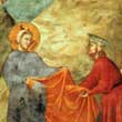 San Francesco dona il suo mantello ad un povero 